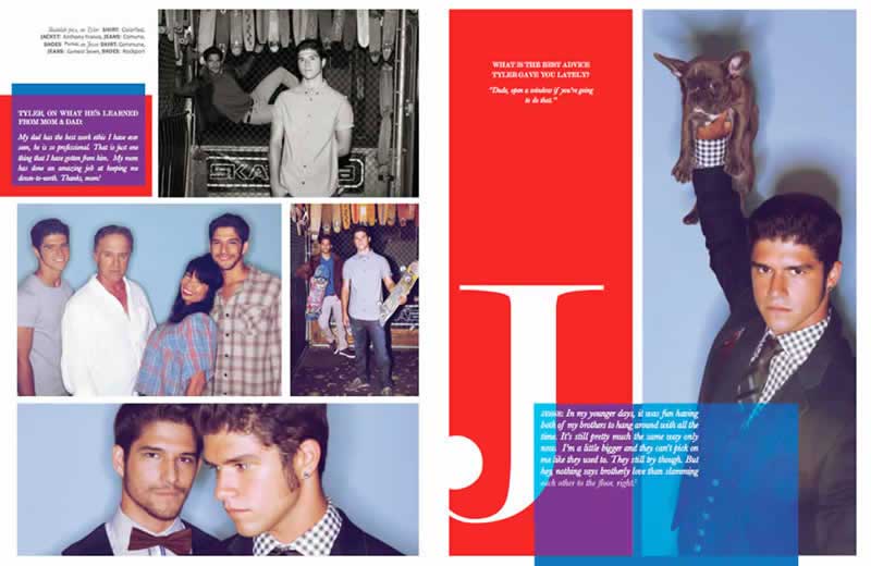 Jesse Posey & Tyler Posey with Shrinkabull's Luna on Miabella Magazine