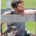 Blake Jenner with Shrinkabull's English bulldog puppy