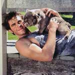 Shrinkabull's English bulldog puppy with Blake Jenner
