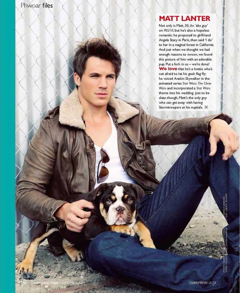 Our Chocolate Boy Reese's and 90210 Star-Cross star Matt Lanter just made Cosmopolitan Magazine